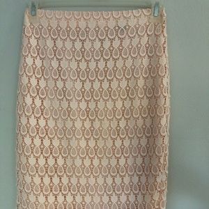 Ann Taylor Pineapple Pink Skirt